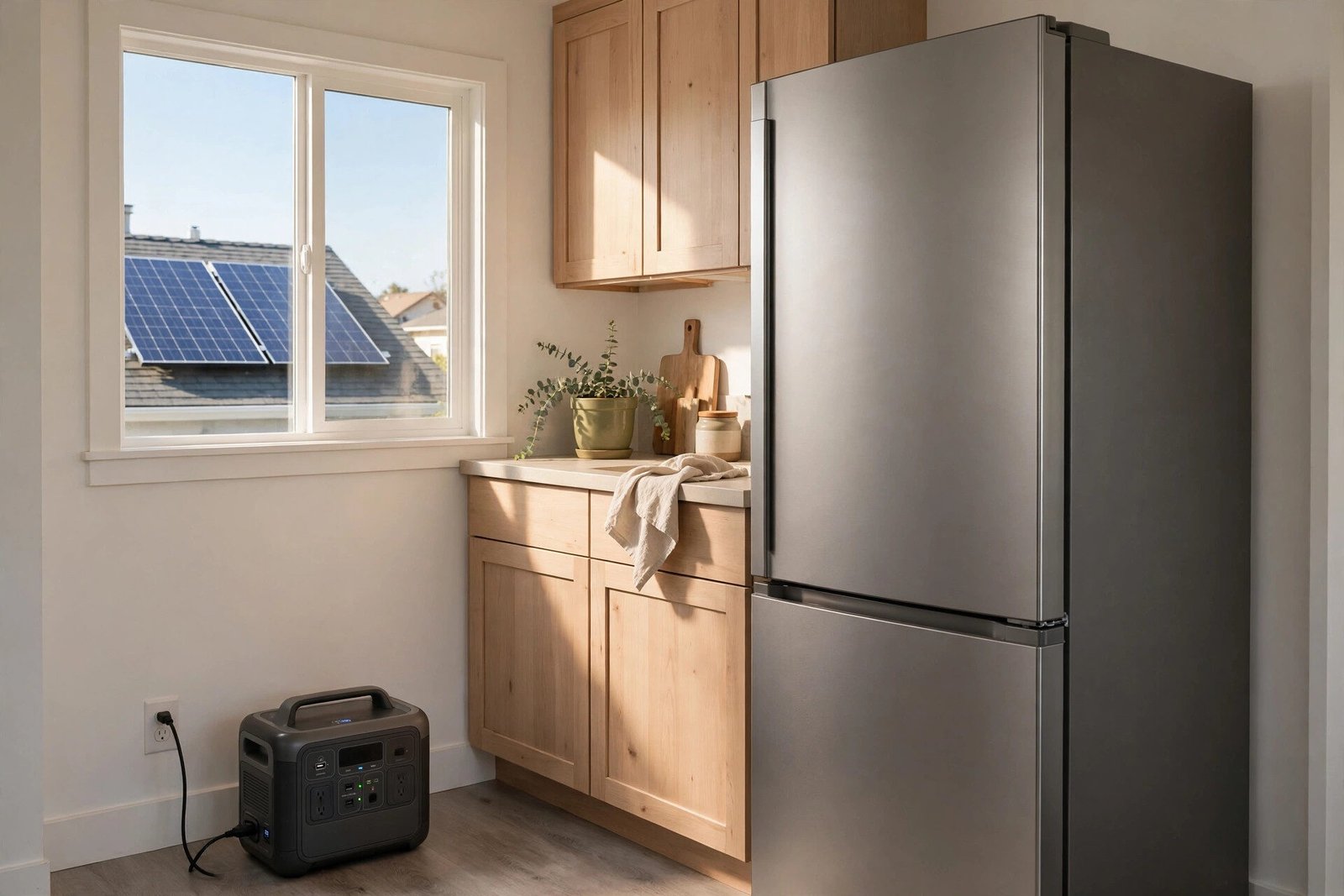 how many solar panels to run a refrigerator in a small home setup