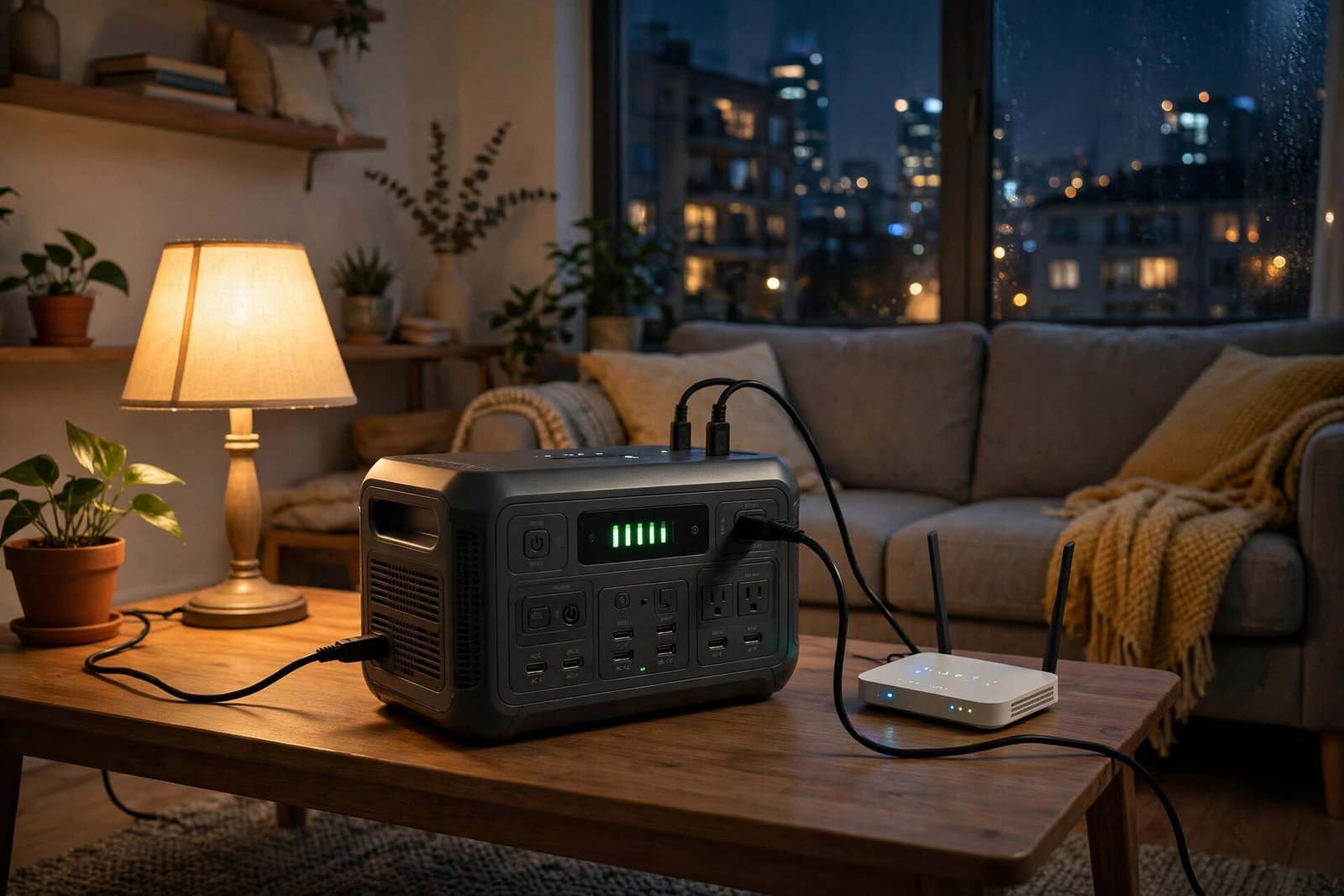 what size solar generator for an apartment living room backup setup