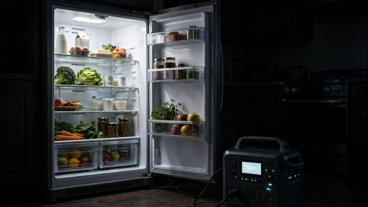 how long will a 1000Wh power station run a refrigerator during a blackout